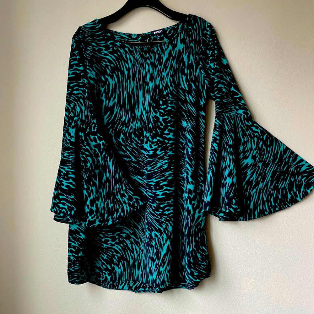 Animal print dress knee length
